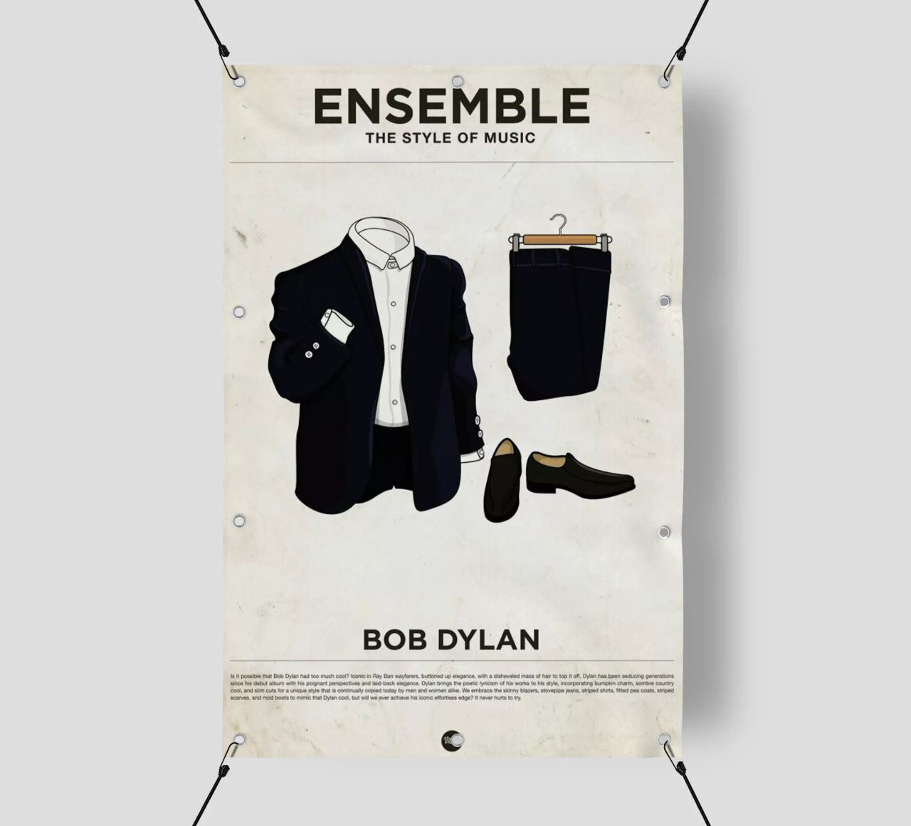 Ensemble Bob Dylan telo in pvc da Moxy Creative House