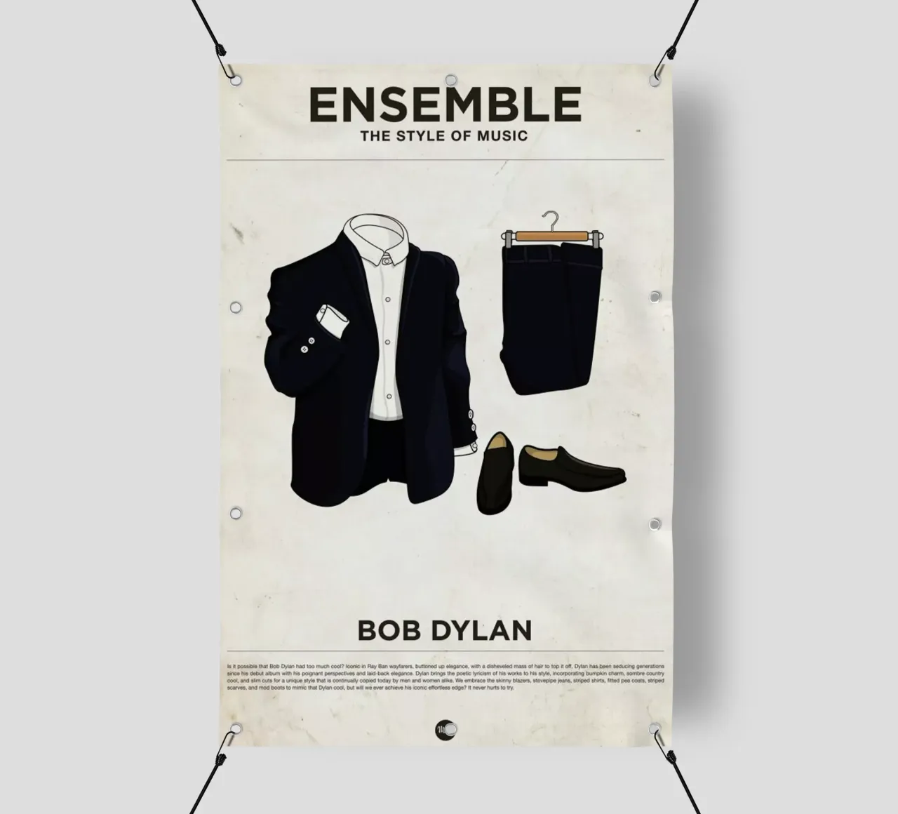 Ensemble Bob Dylan telo in pvc da Moxy Creative House