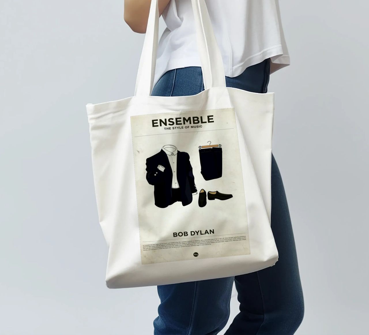 Ensemble Bob Dylan borsa in juta da Moxy Creative House