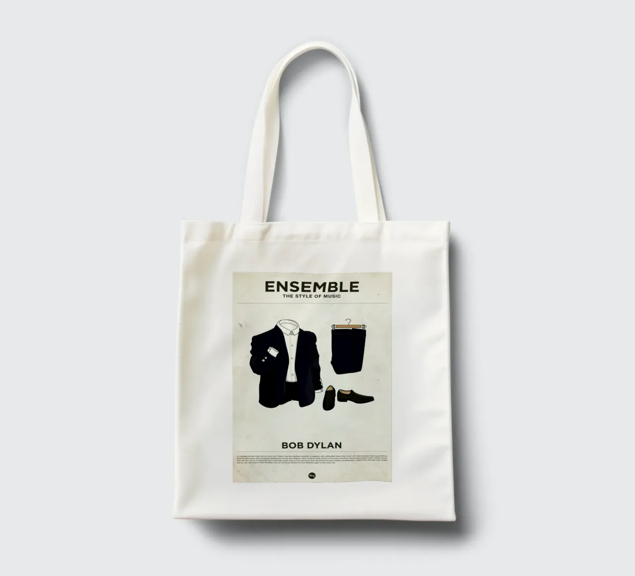 Ensemble Bob Dylan tote bag by Moxy Creative House