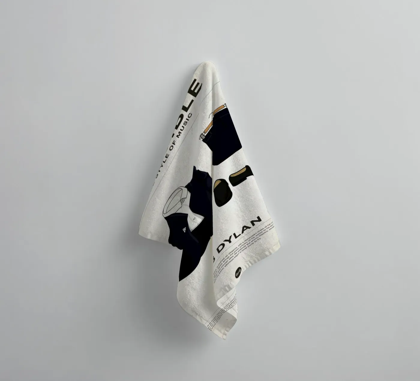 Ensemble Bob Dylan towel by Moxy Creative House