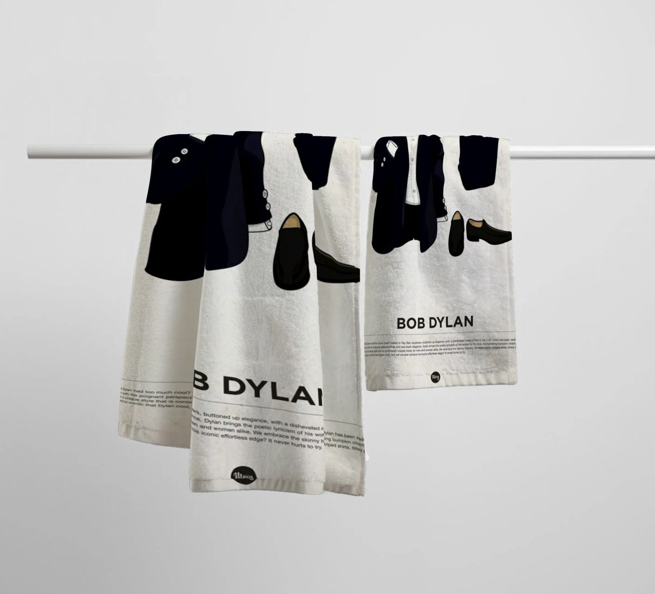 Ensemble Bob Dylan asciugamano da bagno da Moxy Creative House