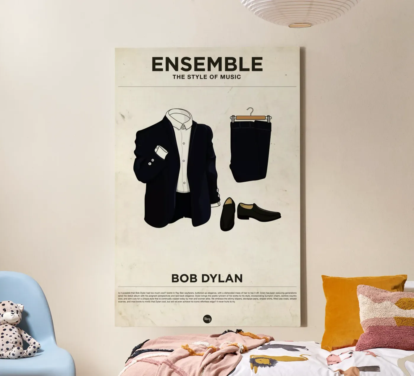 Ensemble Bob Dylan tela da Moxy Creative House