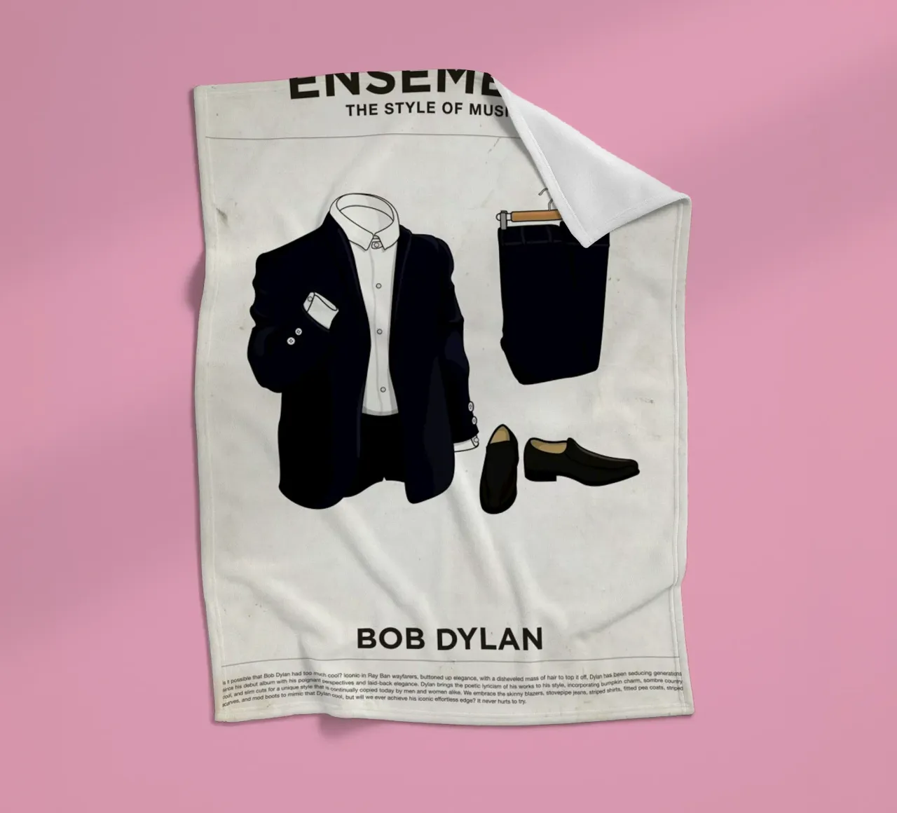 Ensemble Bob Dylan coperta in pile da Moxy Creative House