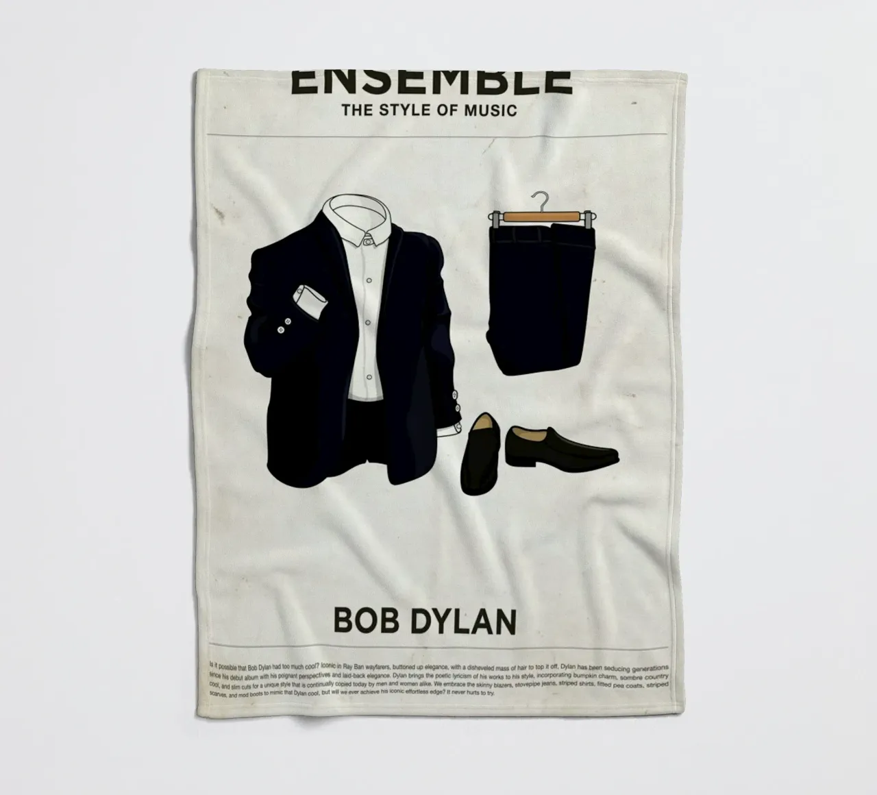 Ensemble Bob Dylan coperta in pile da Moxy Creative House