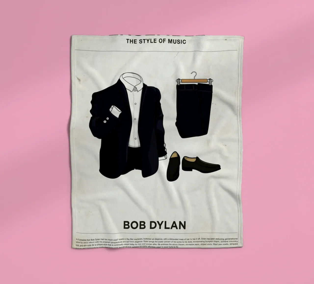 Ensemble Bob Dylan manta de franela de Moxy Creative House