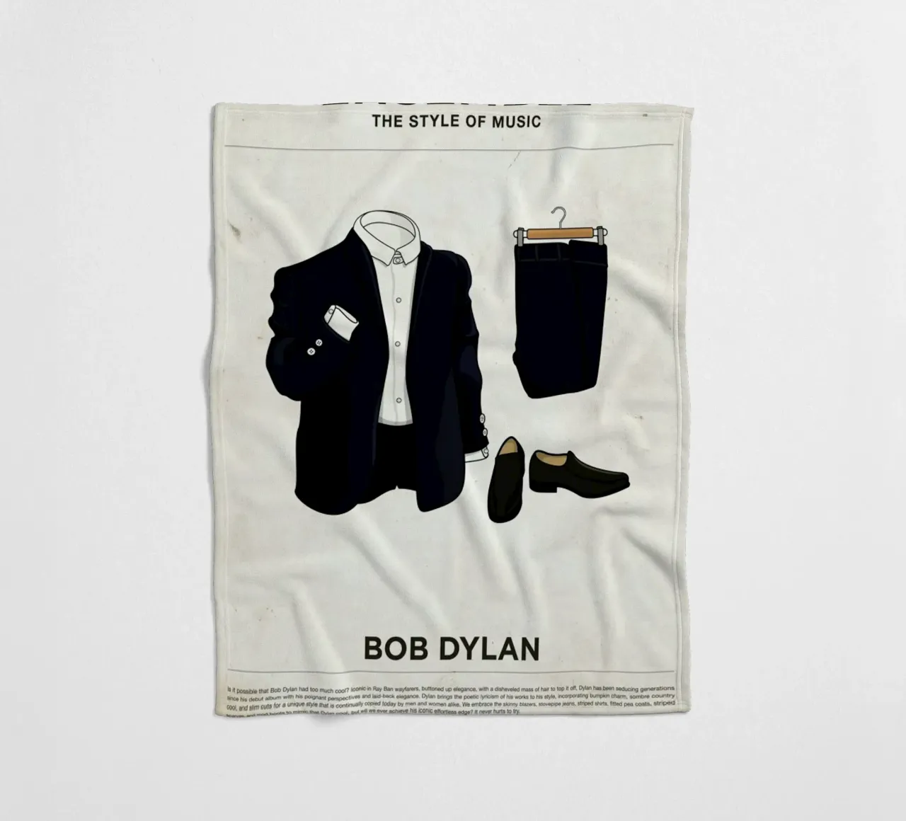 Ensemble Bob Dylan manta de franela de Moxy Creative House
