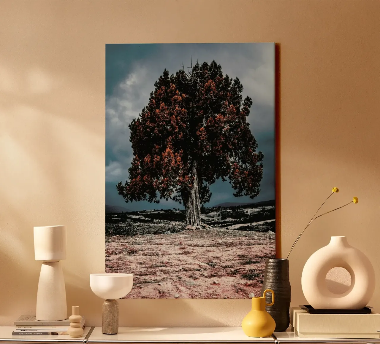 The Red Giant Tree canvas by Pale Grain