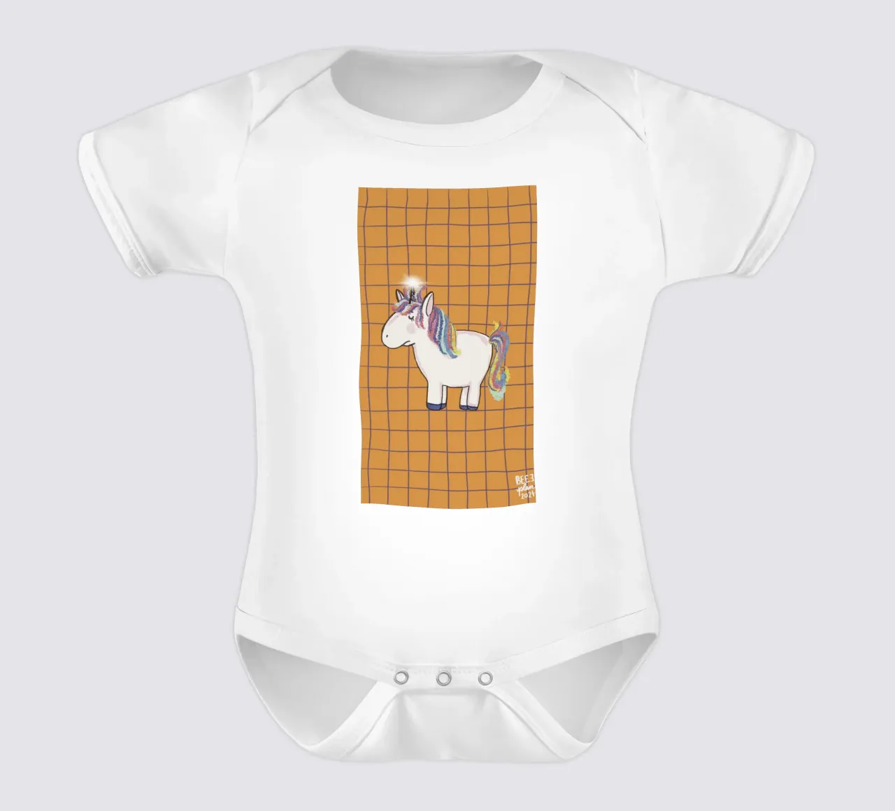 Moodycorn body neonato maniche corte da Beeeplan
