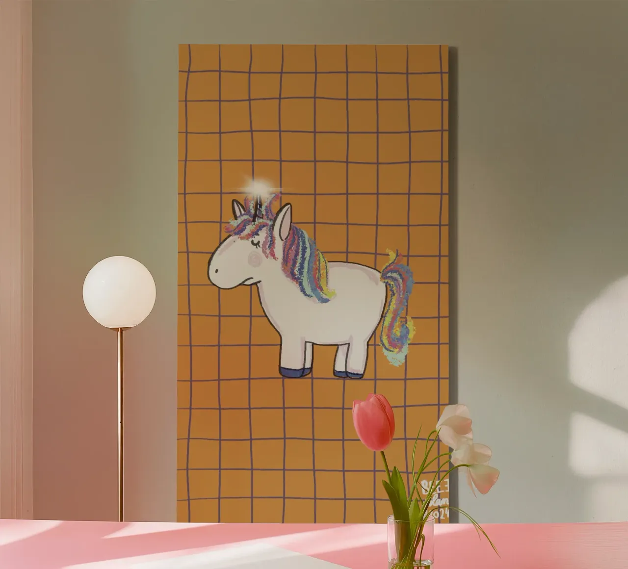 Moodycorn canvas with Floater frame by Beeeplan
