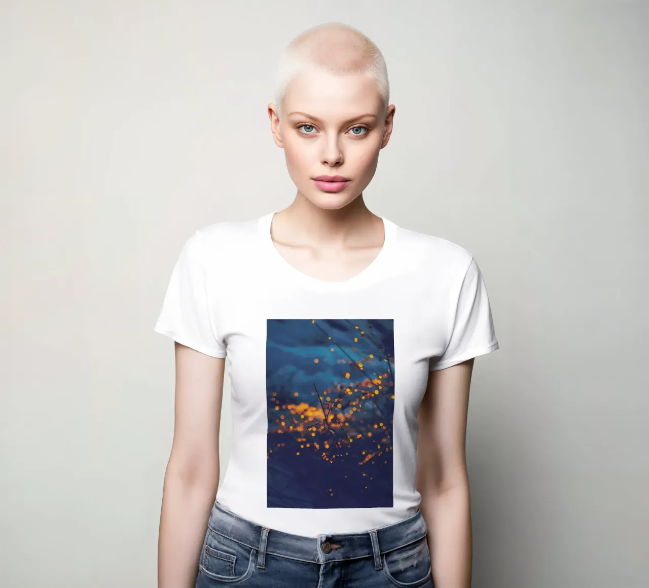 The Particles t-shirt da donna da Pale Grain