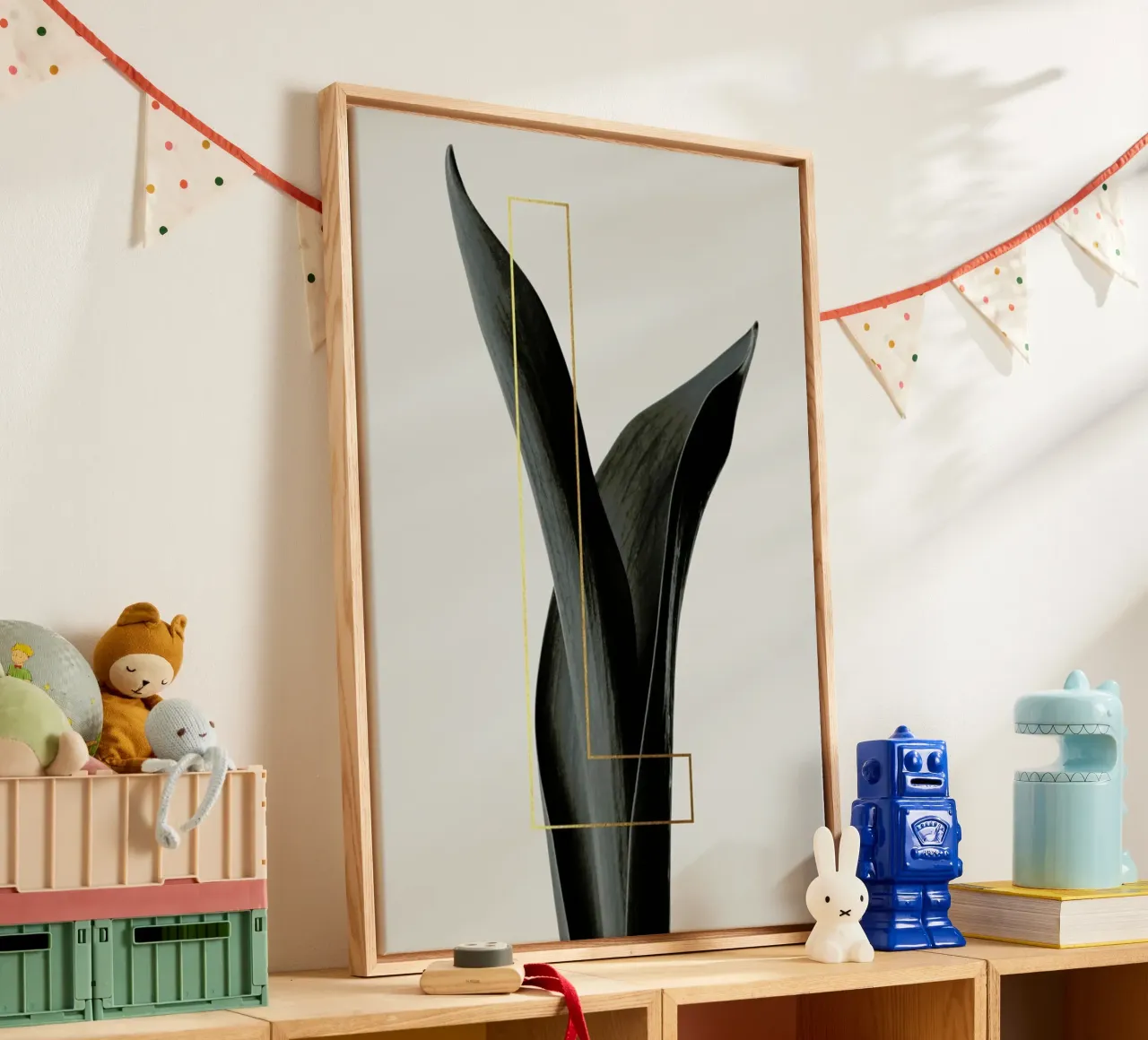 ABC Plants - L canvas met Baklijst van typealive
