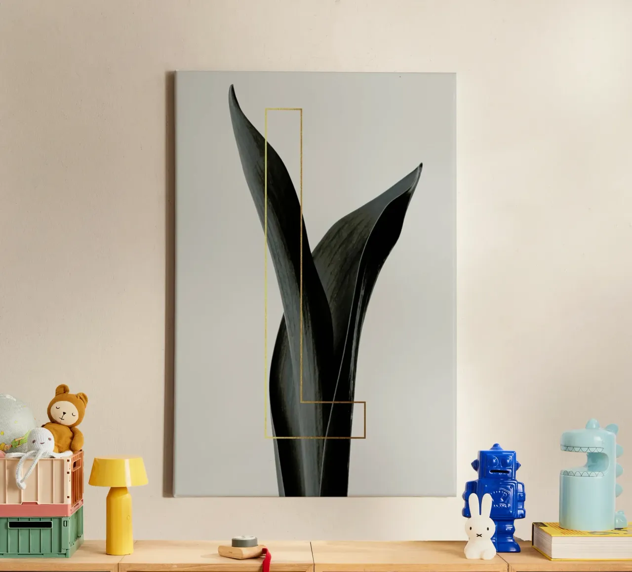 ABC Plants - L canvas met Baklijst van typealive