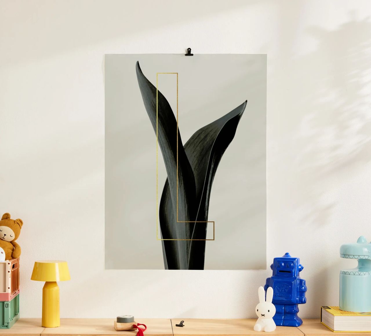 ABC Plants - L poster with wooden frame by typealive