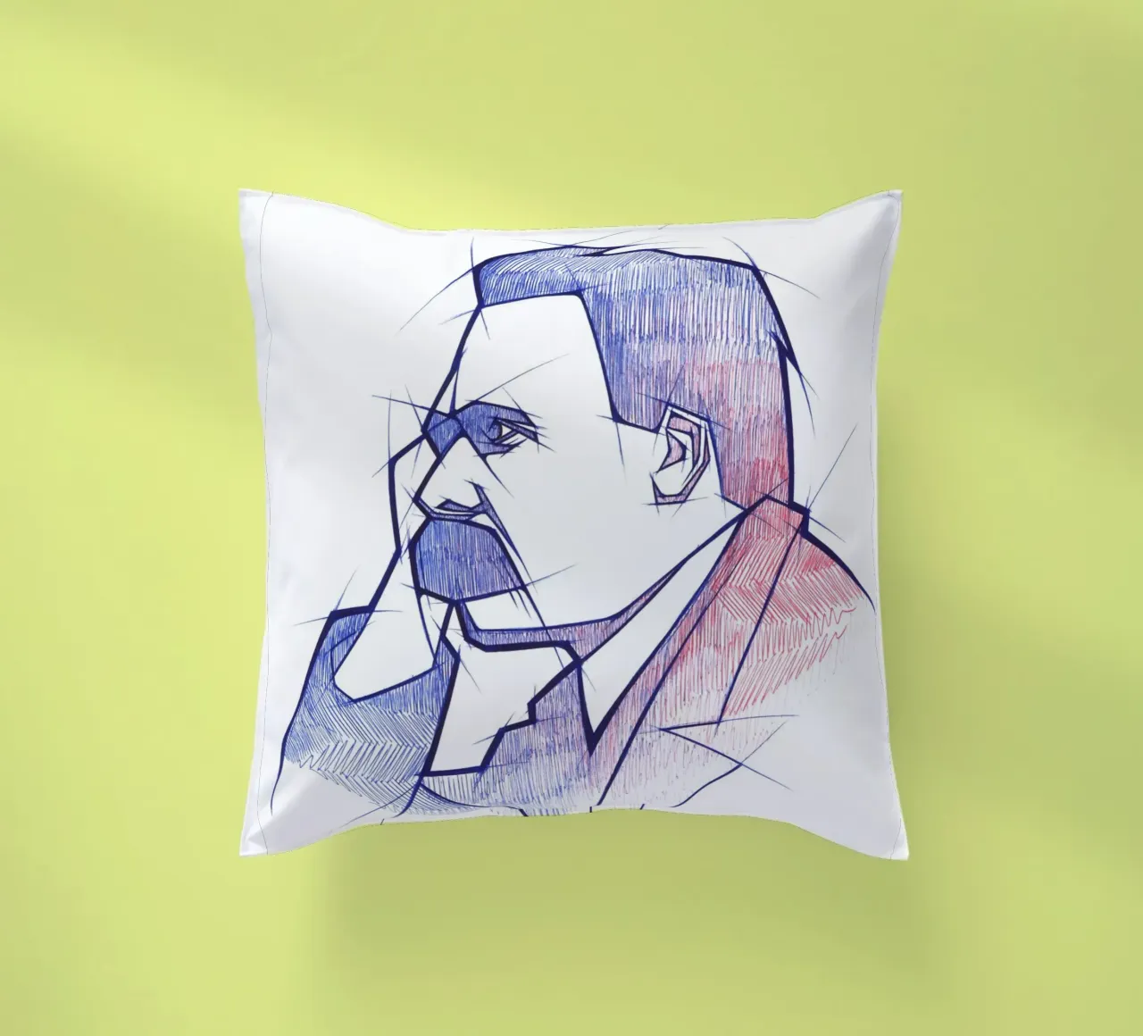 Friedrich Nietzsche cuscino da Johannes Siemensmeyer