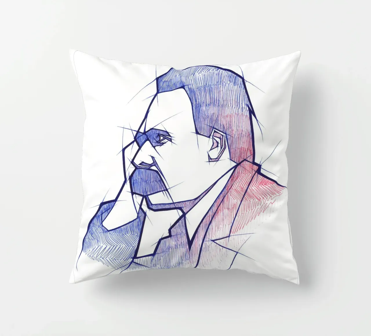 Friedrich Nietzsche cuscino da Johannes Siemensmeyer