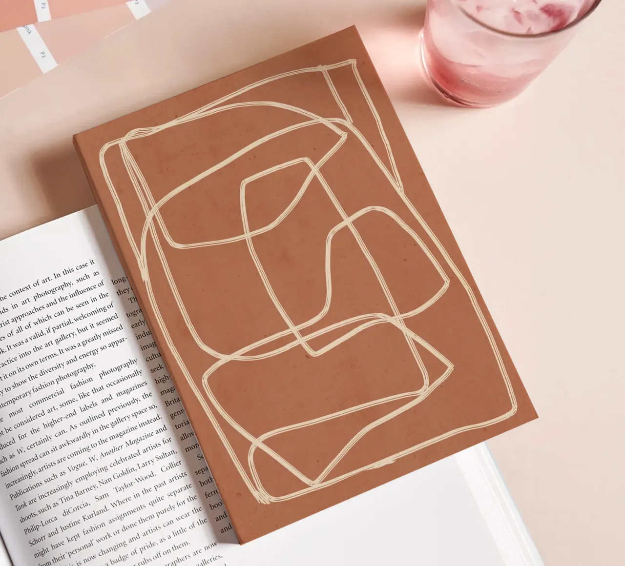 Abstrakte Linienkunst 22 Notizbuch von ThingDesign