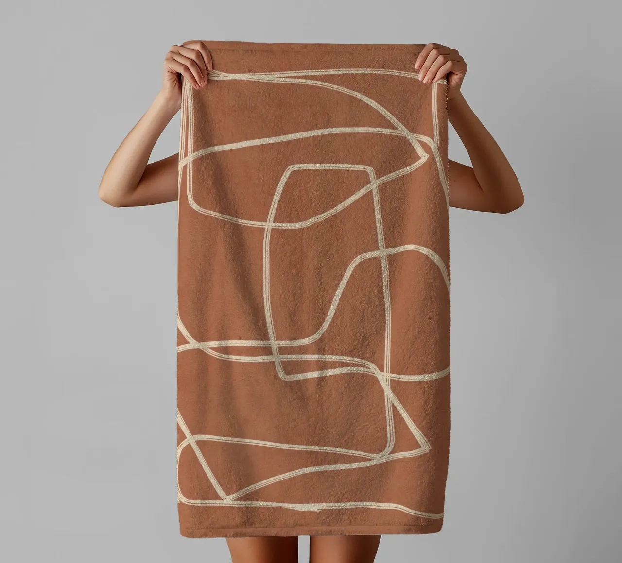 Line art astratta 22 asciugamano da bagno da ThingDesign