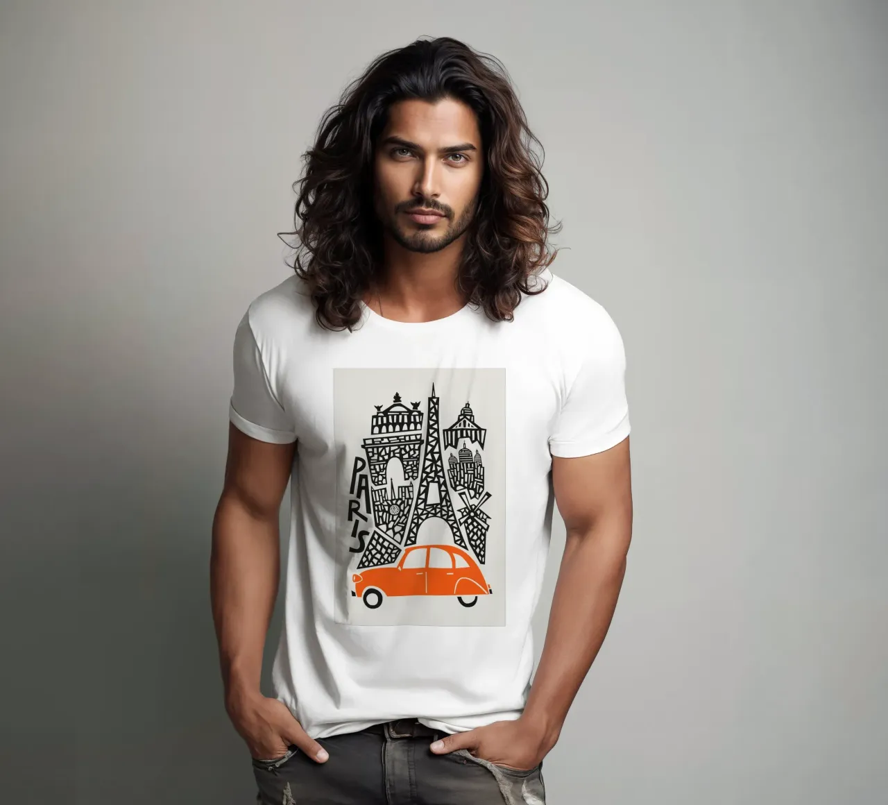 Paesaggio urbano di Parigi t-shirt da Fox & Velvet