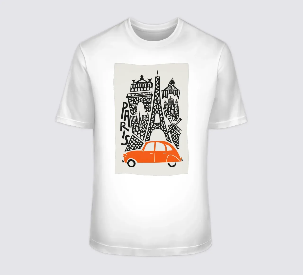 Paesaggio urbano di Parigi t-shirt da Fox & Velvet