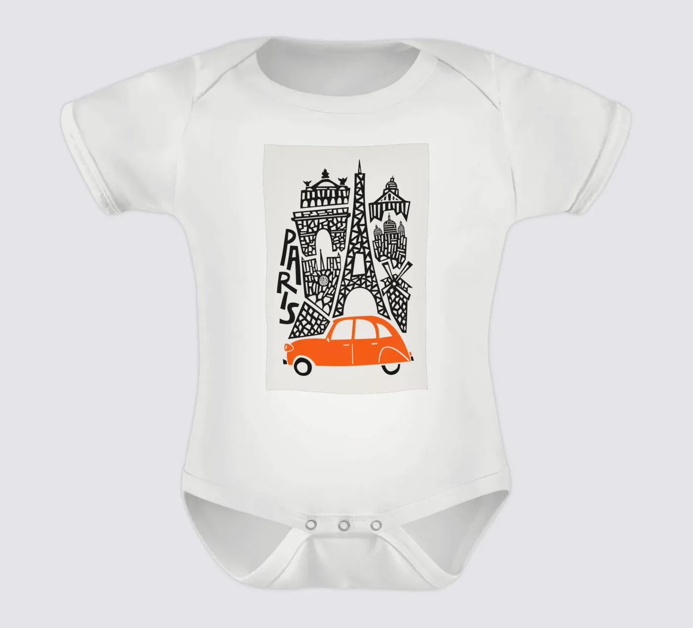 Paysage urbain de Paris body bébé de Fox & Velvet