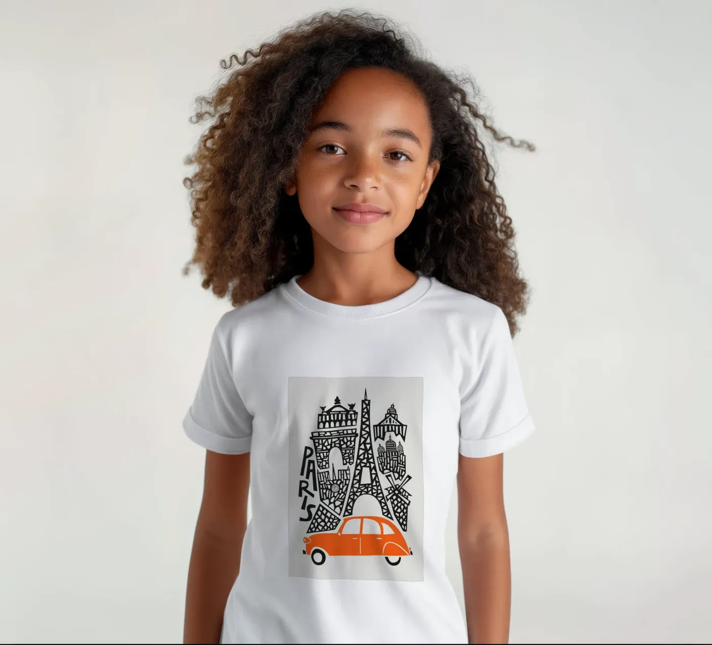 Paesaggio urbano di Parigi t-shirt bambini da Fox & Velvet