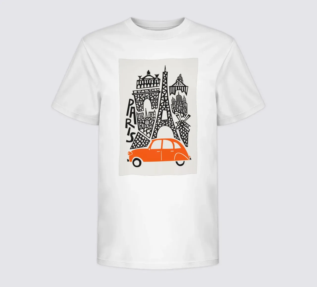 Paesaggio urbano di Parigi t-shirt bambini da Fox & Velvet