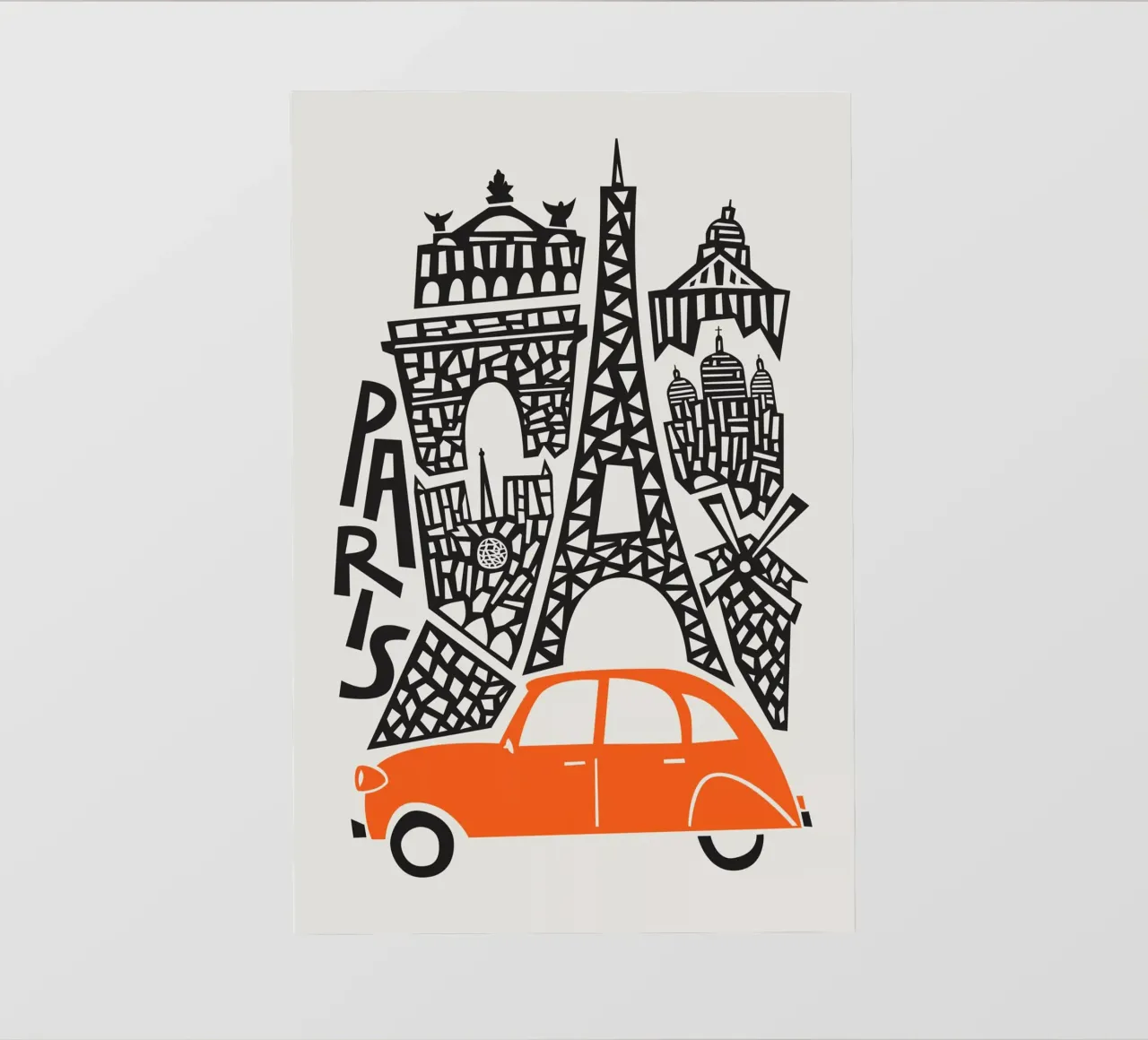 Paesaggio urbano di Parigi telo in pvc da Fox & Velvet