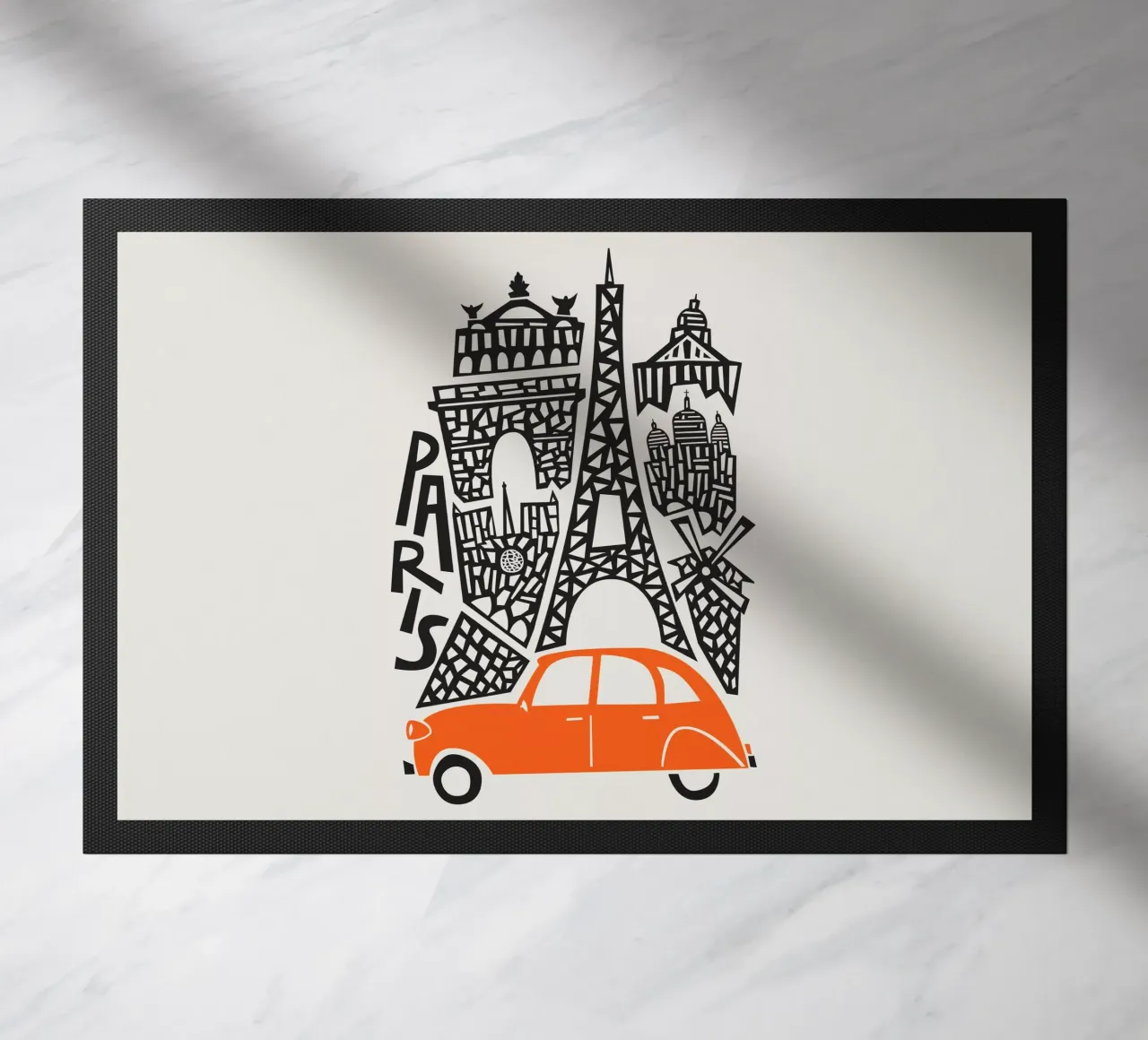Paris Cityscape doormat by Fox & Velvet