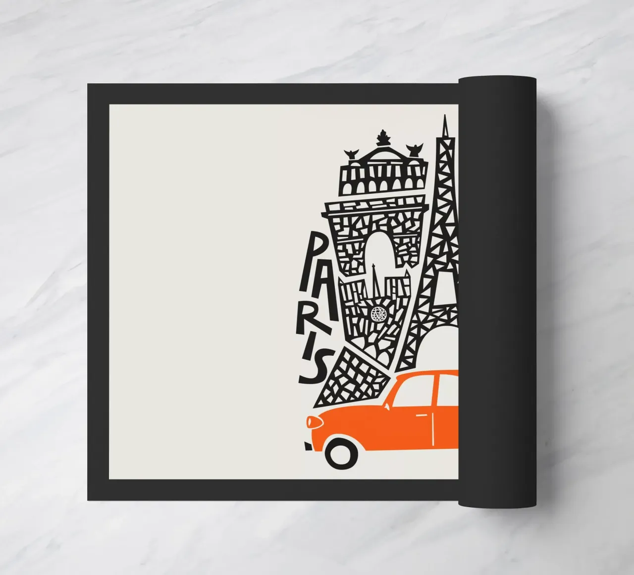 Paris Cityscape doormat by Fox & Velvet