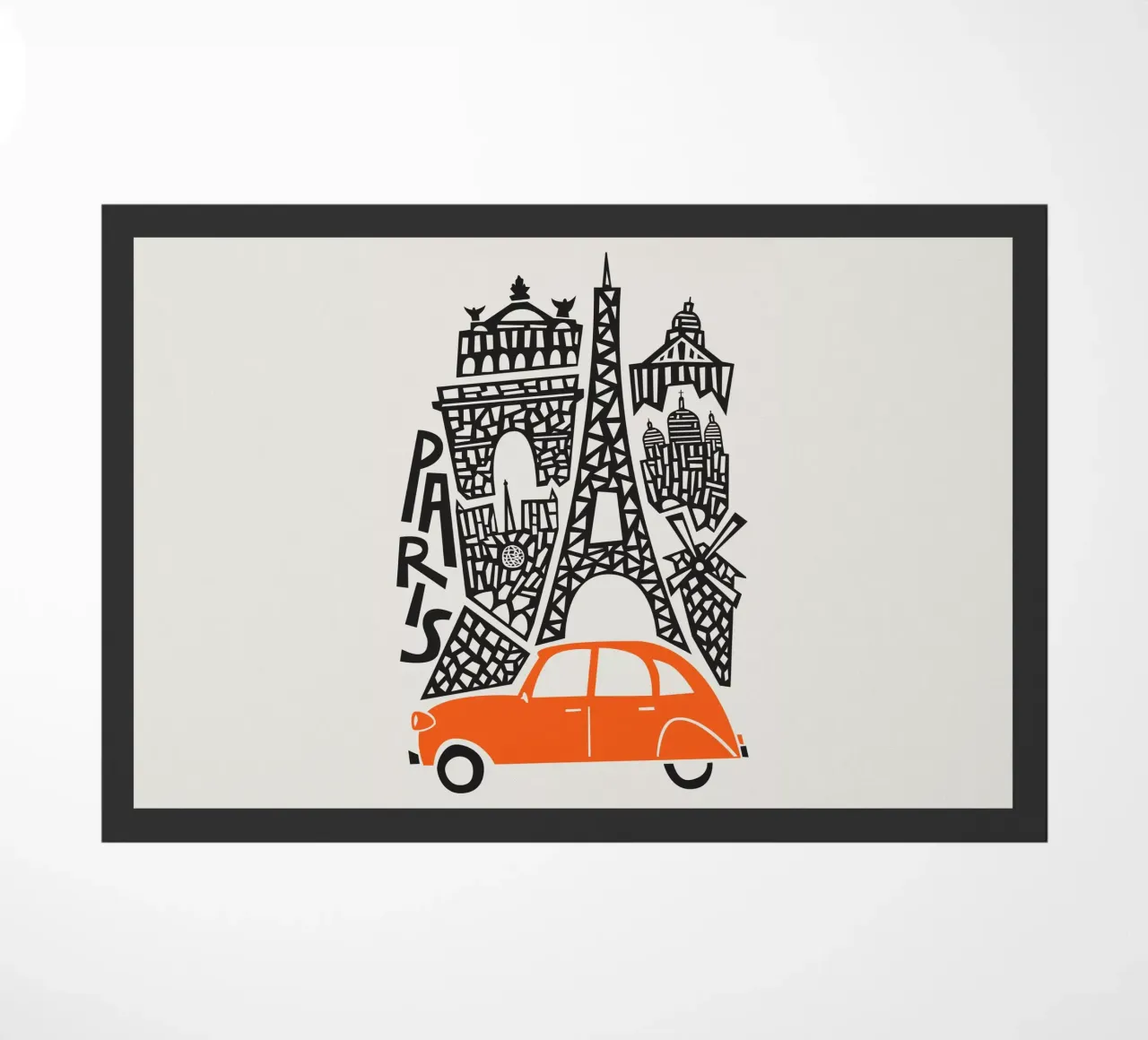 Paris Cityscape doormat by Fox & Velvet