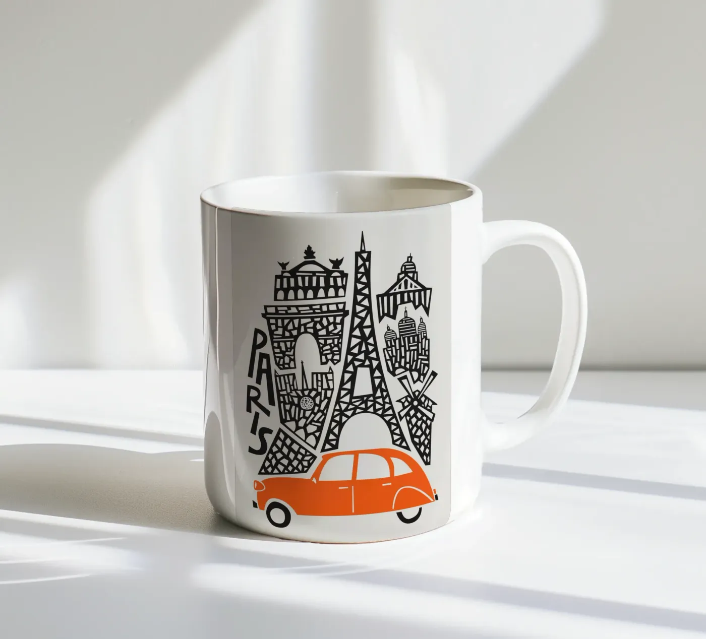Paris Cityscape ceramic mug by Fox & Velvet