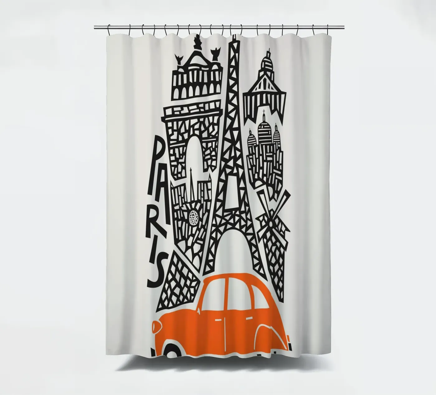 Stadtbild Paris Duschvorhang von Fox & Velvet