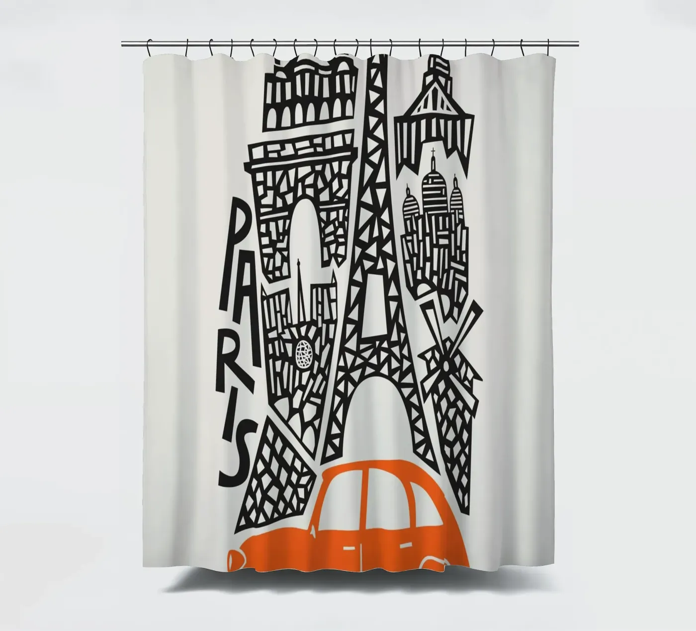 Stadtbild Paris Duschvorhang von Fox & Velvet