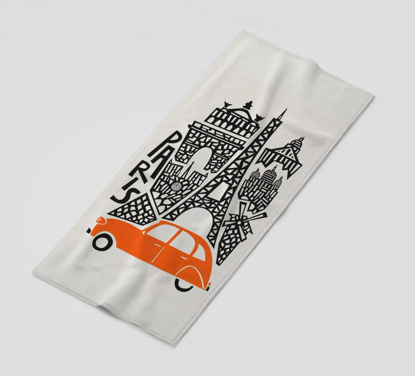 Paesaggio urbano di Parigi telo mare da Fox & Velvet