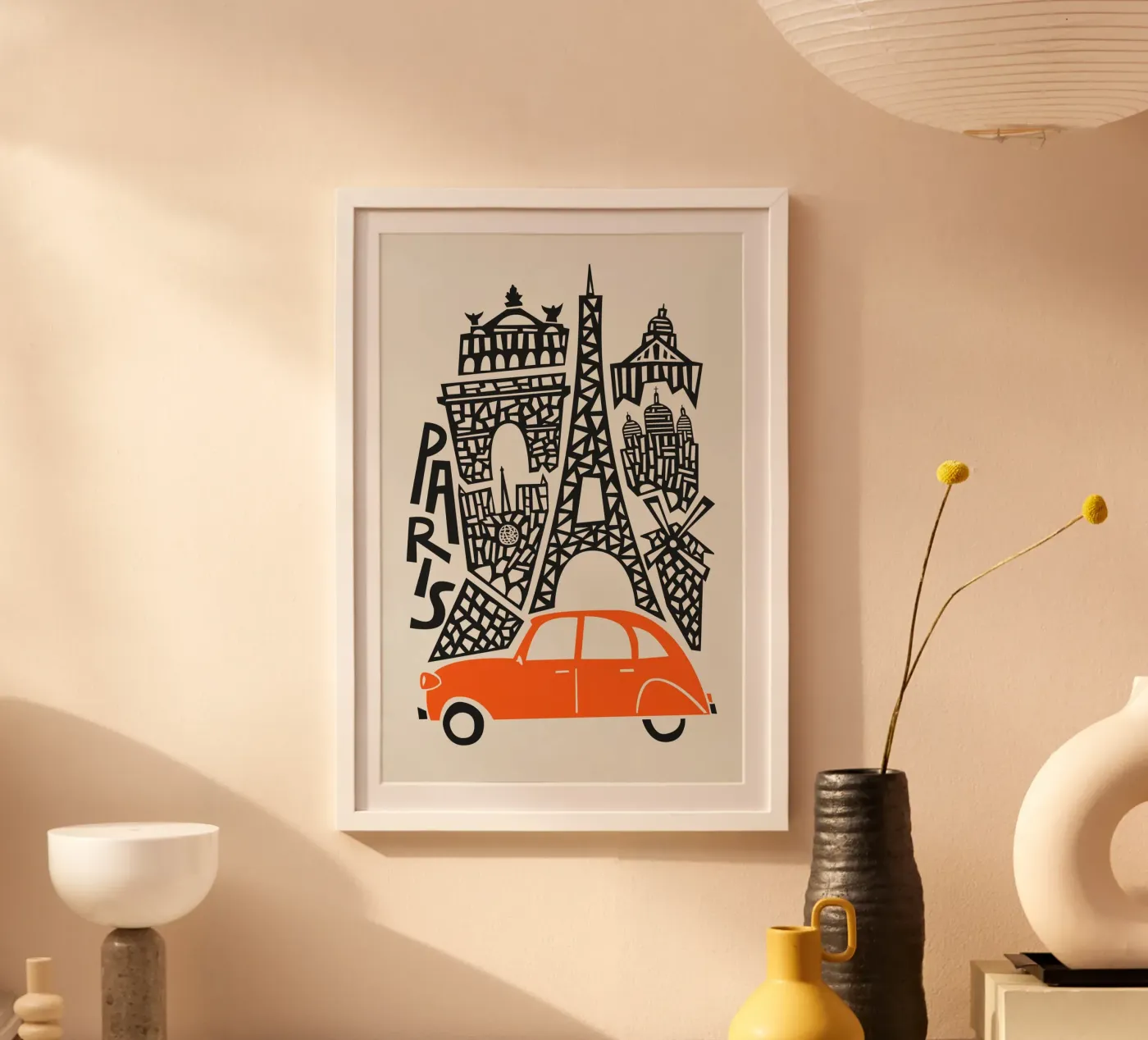 Paysage urbain de Paris poster de Fox & Velvet