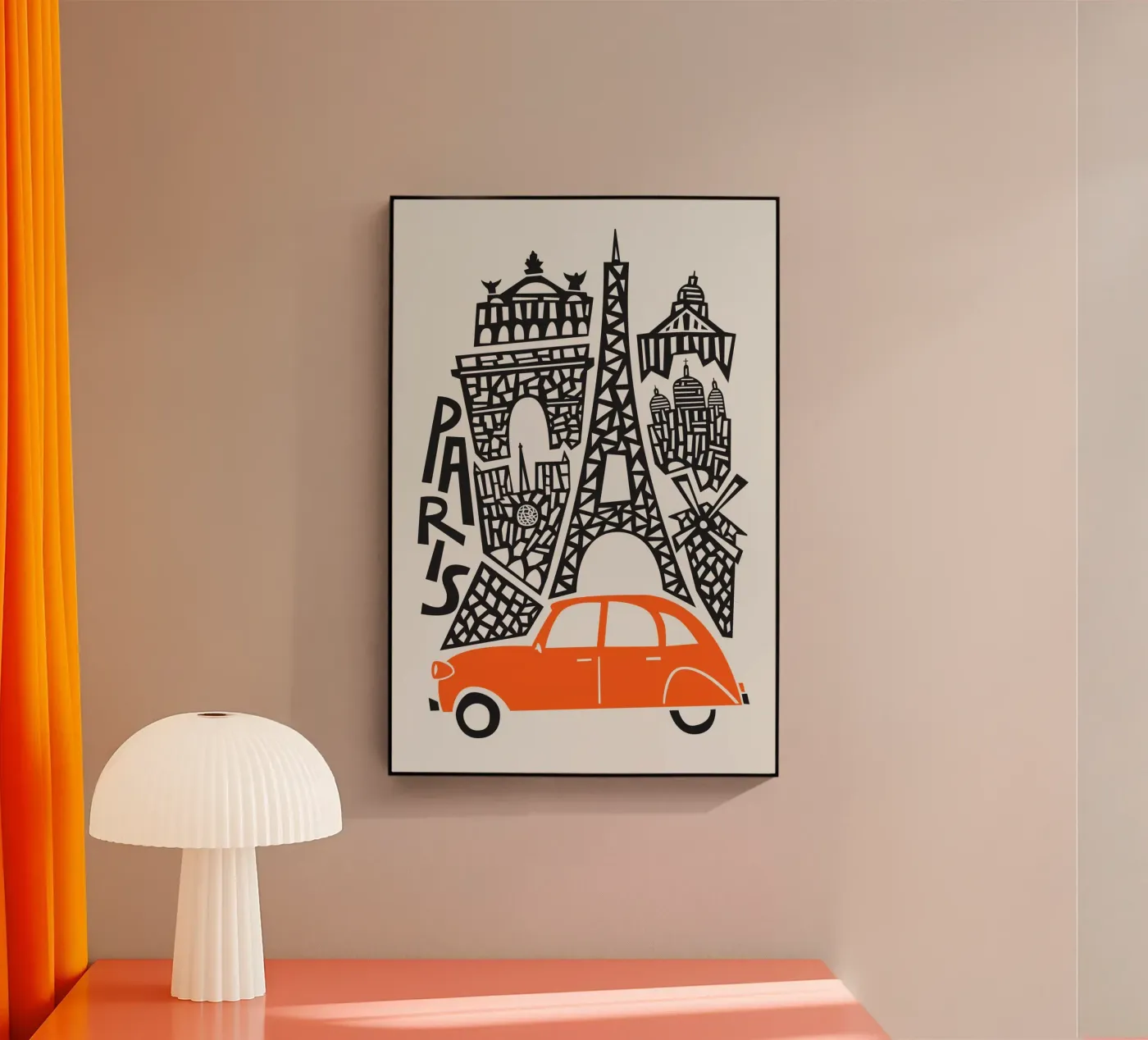 Paesaggio urbano di Parigi plexiglass da Fox & Velvet