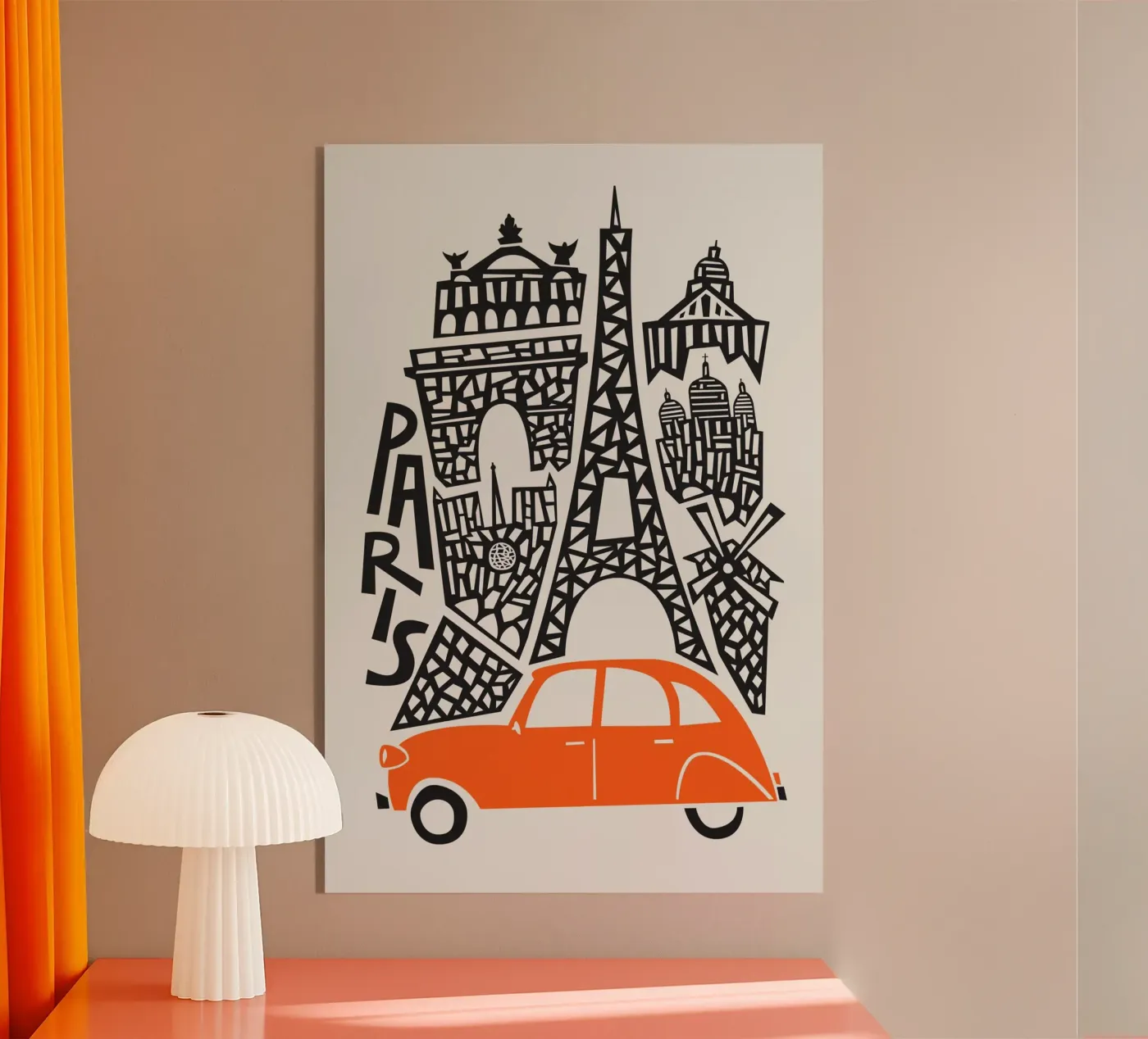 Paesaggio urbano di Parigi plexiglass da Fox & Velvet