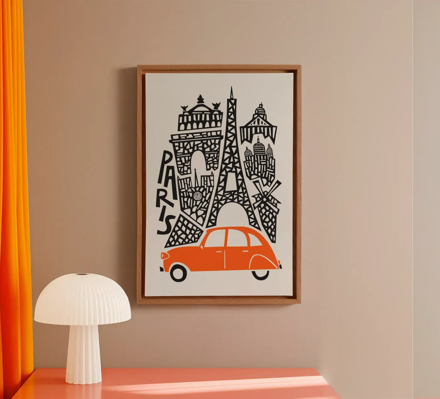 Parijs stadsbeeld canvas van Fox & Velvet