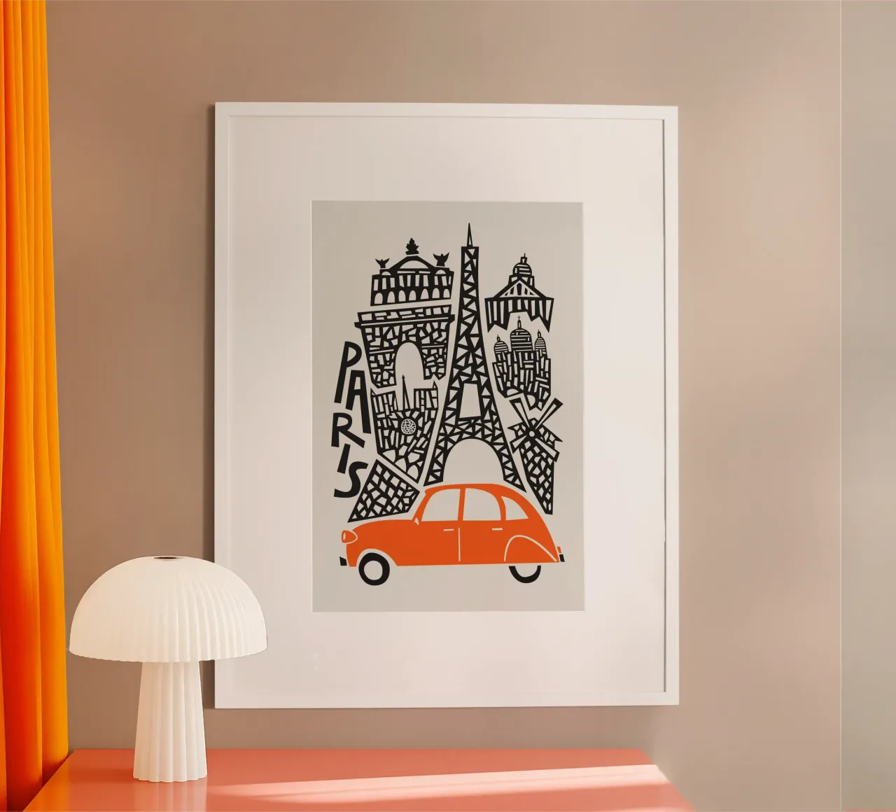 Paris Cityscape poster by Fox & Velvet