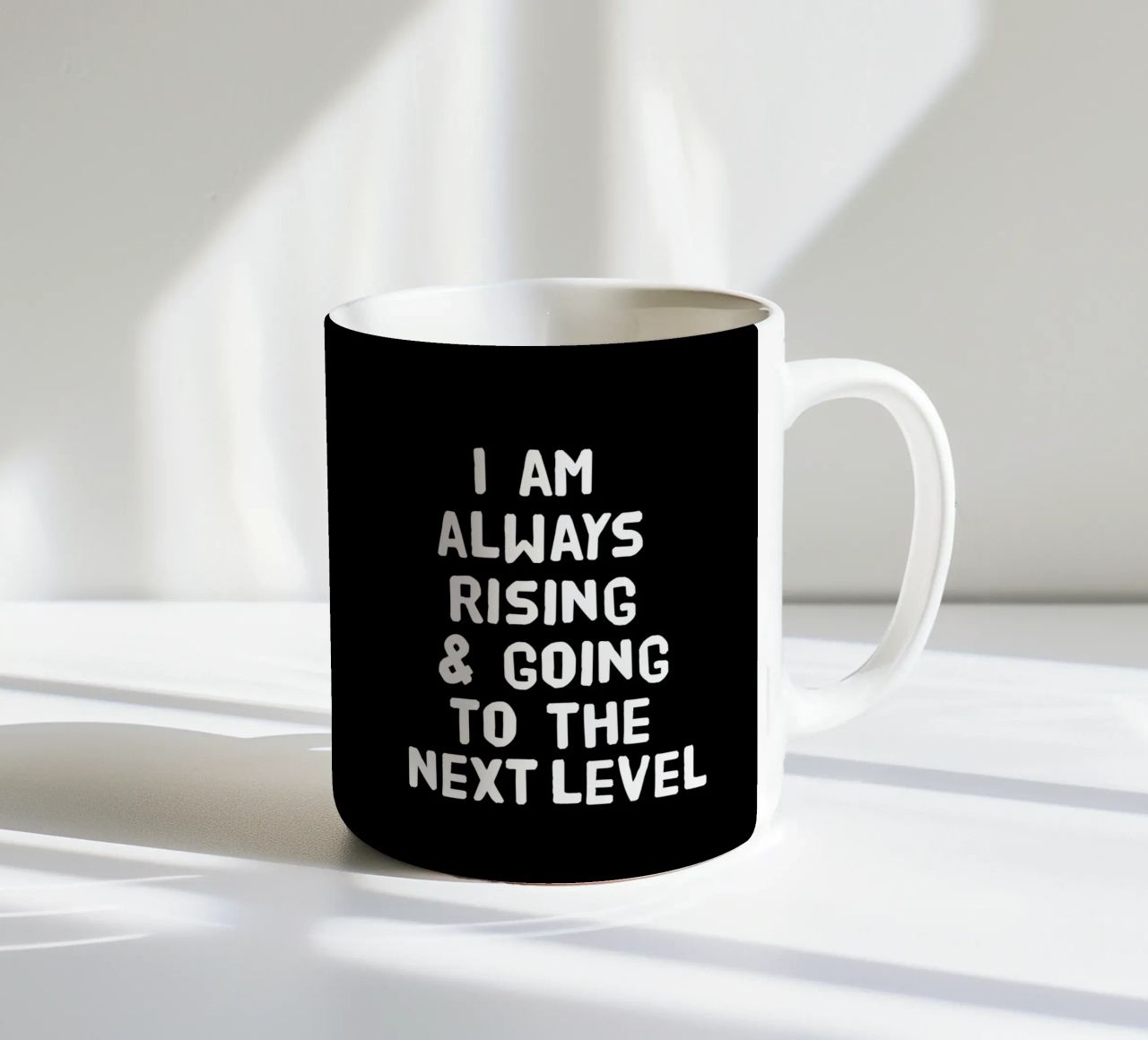 I am always rising and going to the next level tazza in ceramica da happieeagle