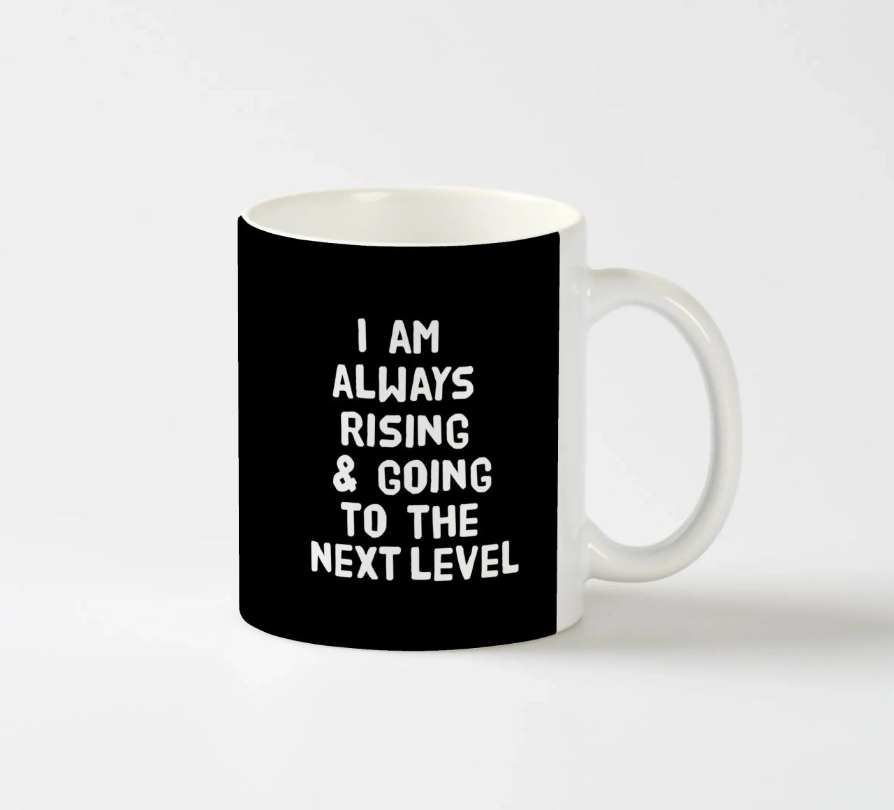 I am always rising and going to the next level tazza in ceramica da happieeagle
