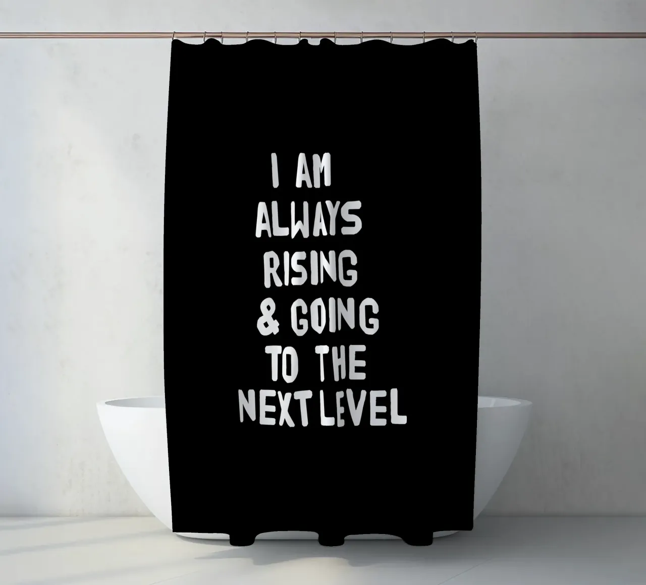 I am always rising and going to the next level tenda da doccia da happieeagle