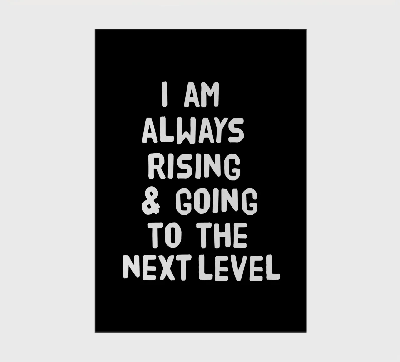 I am always rising and going to the next level notebook by happieeagle