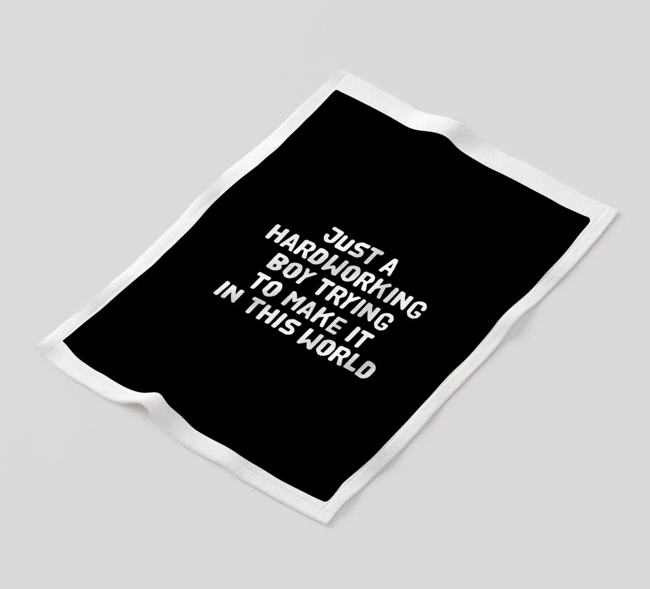 Just a hardworking boy trying to make it in this world fleece blanket by happieeagle
