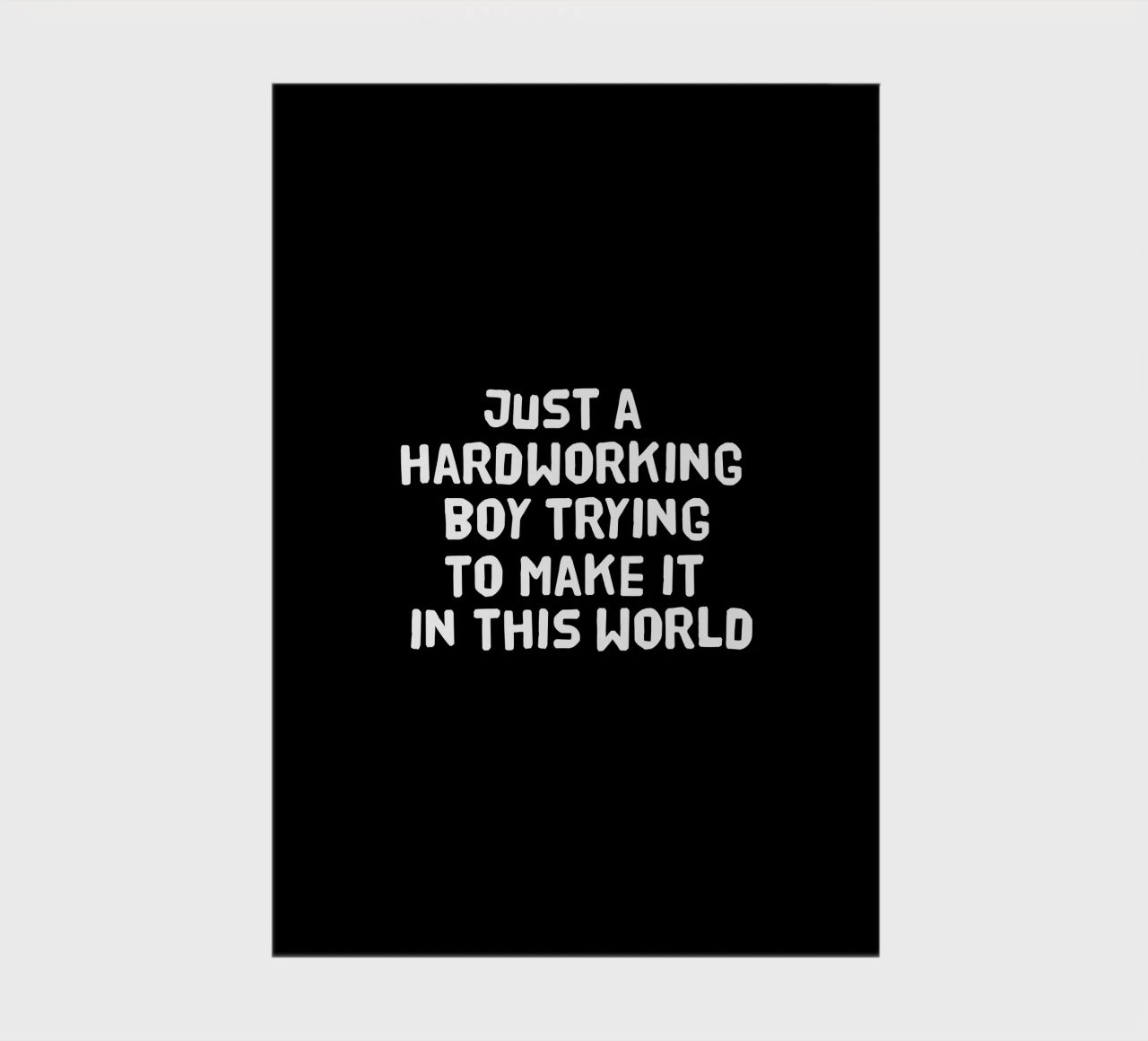 Just a hardworking boy trying to make it in this world notebook by happieeagle