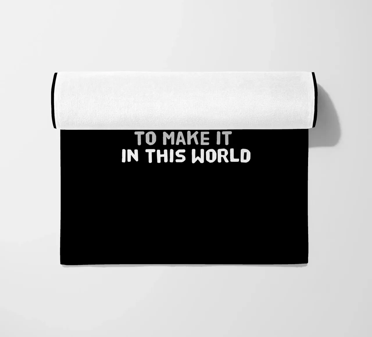 Just a hardworking boy trying to make it in this world beach towel by happieeagle