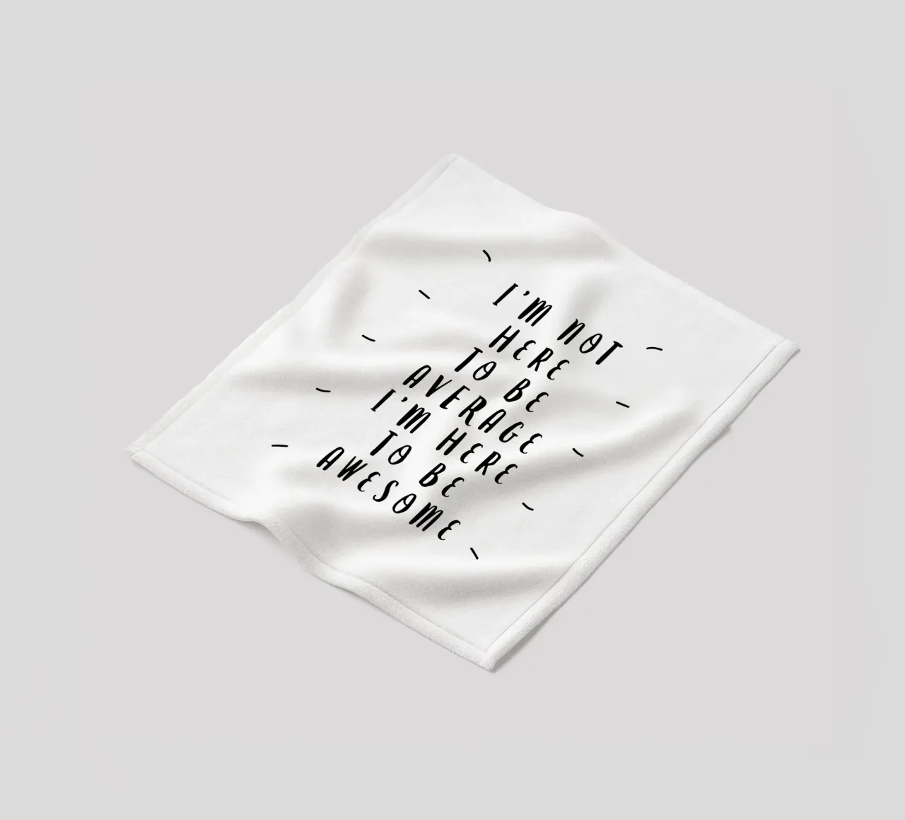 Ich bin nicht hier, um durchschnittlich zu sein, ich bin hier, um großartig zu sein Typografie Fleecedecke von THE MOTIVATED TYPE