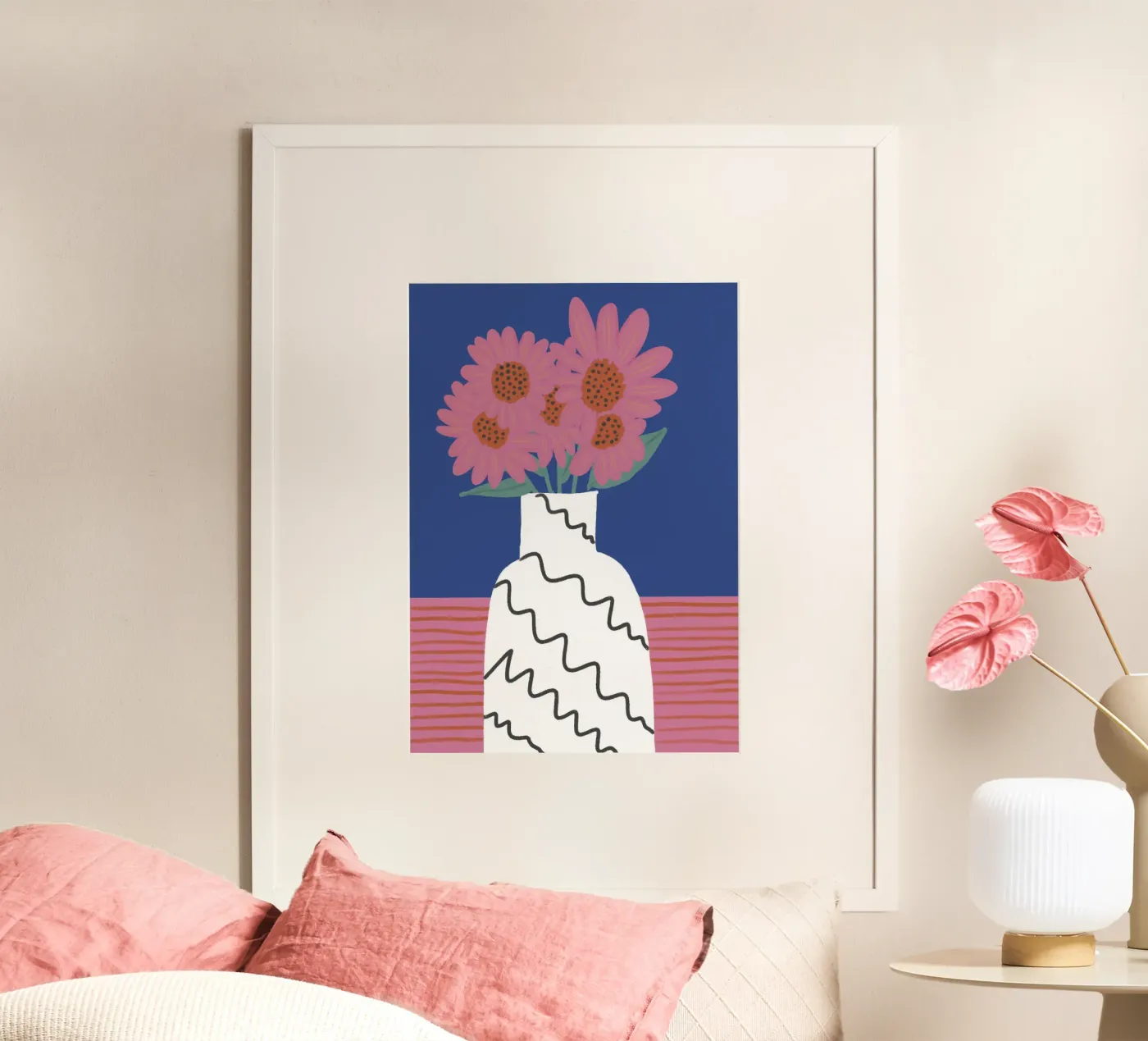 Vase Collection - Color Bloom poster van Studio Cinnamon