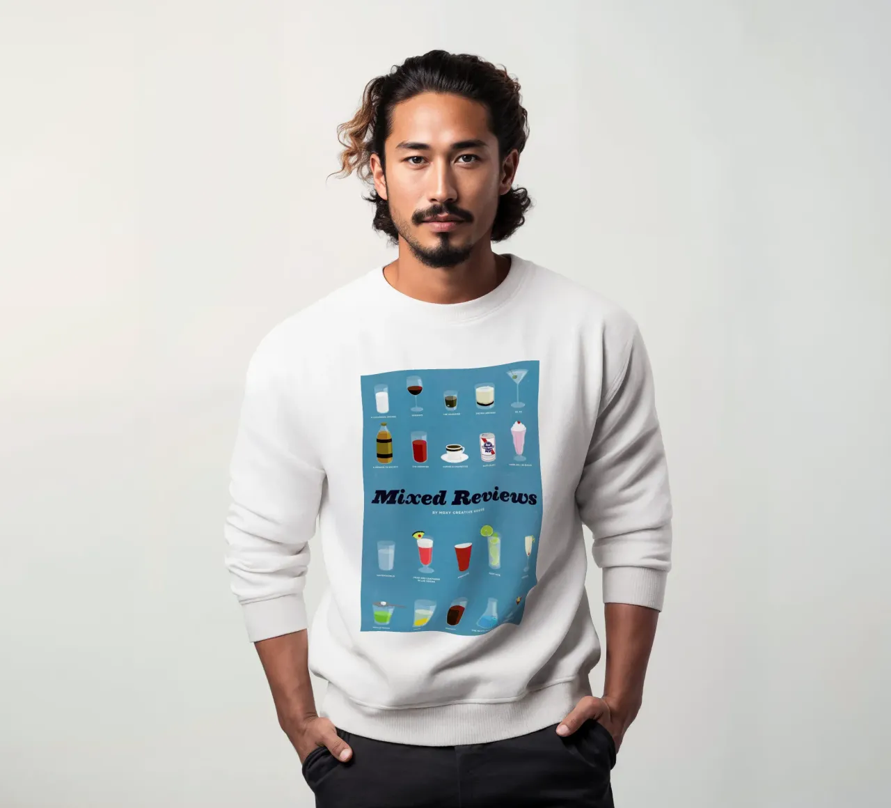 Mixed Reviews felpa da Moxy Creative House